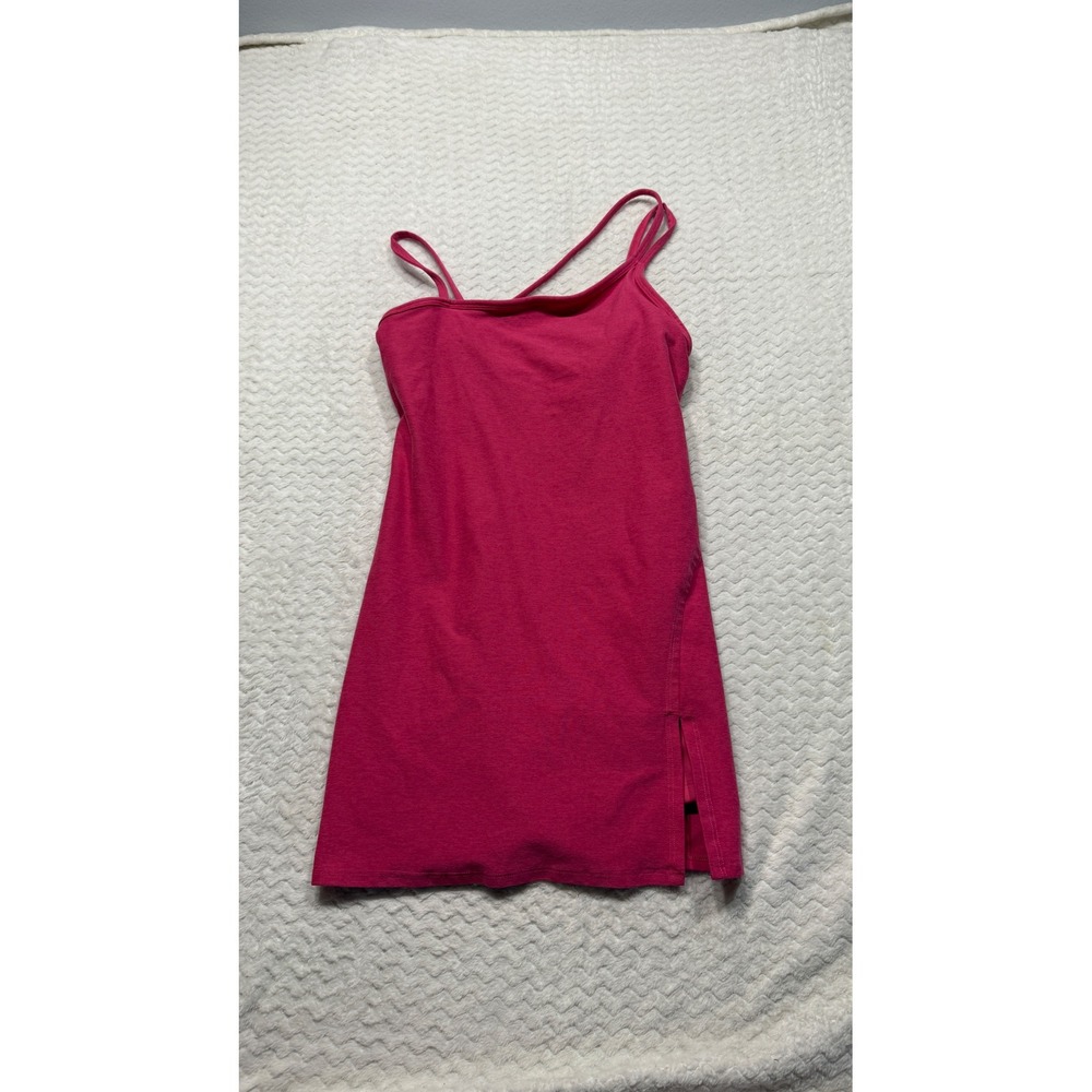 Beyond Yoga Womens Pink Asymmetrical Multi Strap Active Dress with Shorts XS
